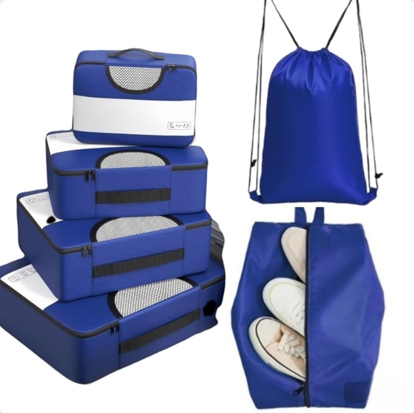 Veken Pink 6-Piece Packing Cubes Set - Extra Large, Large, Medium, Small